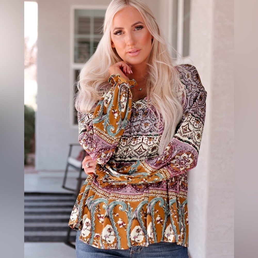 Free Spirited Boho Blouse Long Sleeve - Picture 3 of 5